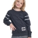 Свитшот для девочек Mini Maxi, модель 7322, цвет черный/меланж 
