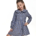 Платье для девочек Mini Maxi, модель 6140, цвет синий/черный/клетка 