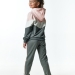 Спортивный костюм для девочек Mini Maxi, модель 7221, цвет графит/розовый 
