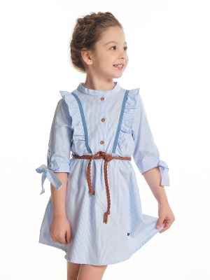 Платье для девочек Mini Maxi, модель 6144, цвет голубой/мультиколор