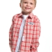 Рубашка для мальчиков Mini Maxi, модель 7976, цвет клетка/красный 