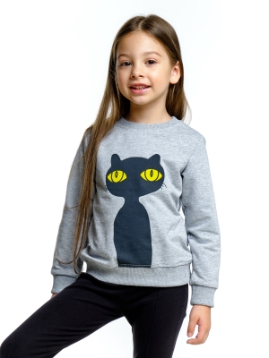 Свитшот для девочек Mini Maxi, модель 2015, цвет серый