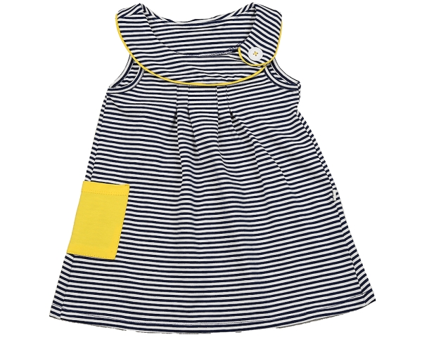 Платье для девочек Mini Maxi, модель 1582, цвет желтый/мультиколор 