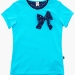 Футболка для девочек Mini Maxi, модель 0611, цвет бирюзовый/голубой 
