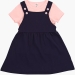 Комплект для девочек Mini Maxi, модель 7596/7597, цвет кремовый/розовый/синий 