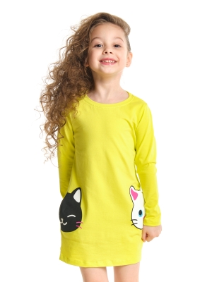 Платье для девочек Mini Maxi, модель 3801, цвет неон/желтый