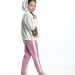 Спортивный костюм для девочек Mini Maxi, модель 7283, цвет белый/розовый 