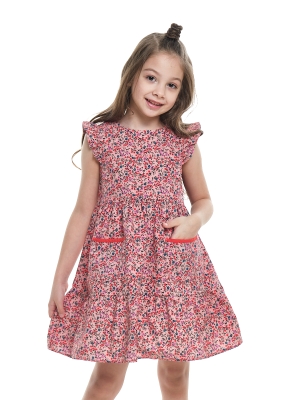Платье для девочек Mini Maxi, модель 7680, цвет мультиколор/розовый