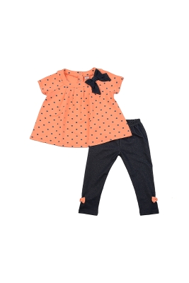 Комплект одежды для девочек Mini Maxi, модель 1378/1379, цвет коралловый