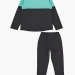 Спортивный костюм для девочек Mini Maxi, модель 7247, цвет бирюзовый/черный 