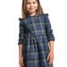 Платье для девочек Mini Maxi, модель 8050, цвет зеленый/синий/клетка 