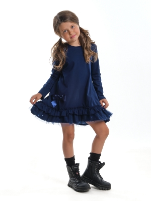 Платье для девочек Mini Maxi, модель 6806, цвет синий/синий/мультиколор
