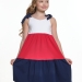 Платье для девочек Mini Maxi, модель 7595, цвет белый/красный 