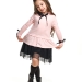 Платье для девочек Mini Maxi, модель 7312, цвет розовый/черный/меланж 